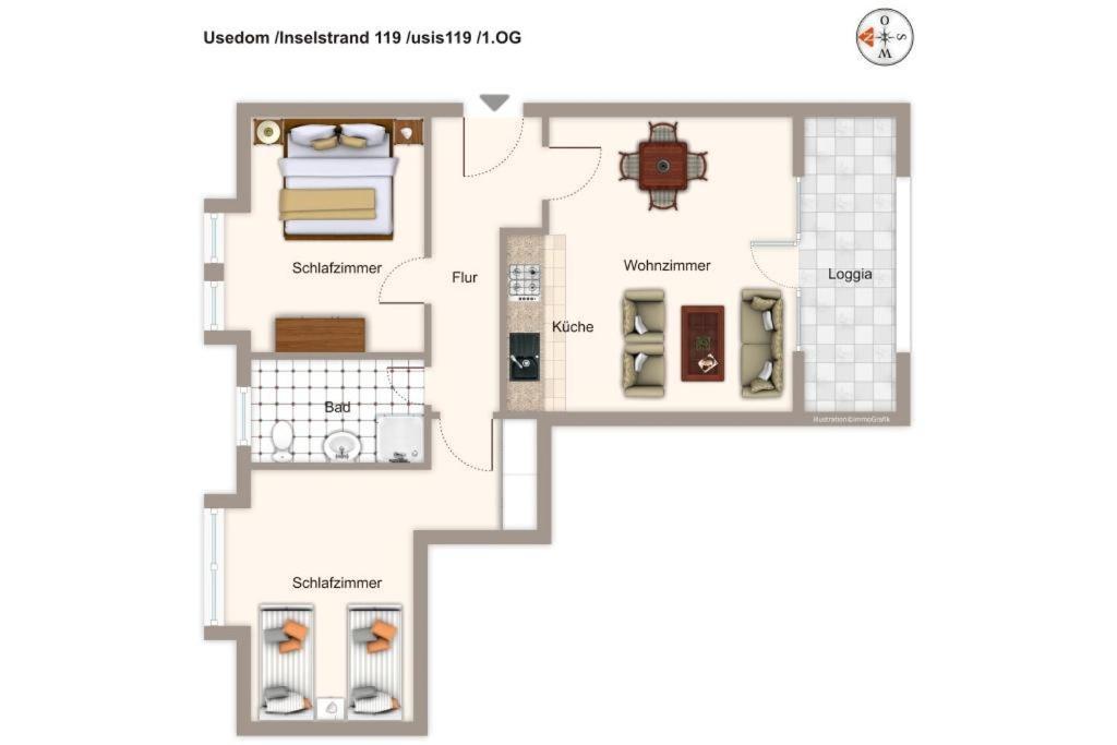 Inselstrand Inselstrand 119 Heringsdorf  Exteriör bild
